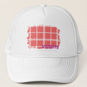 Kariertes Rosa 2 Truckerkappe