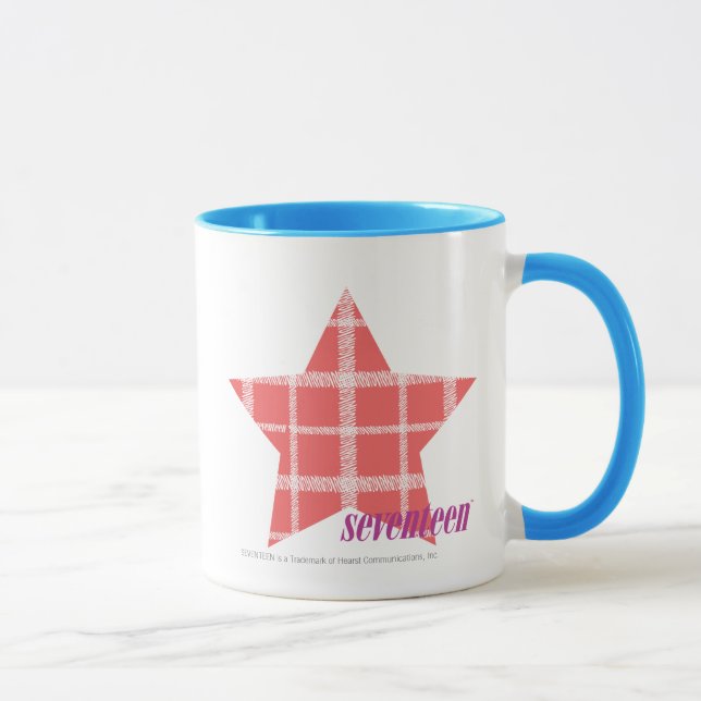 Kariertes Rosa 3 Tasse (Rechts)