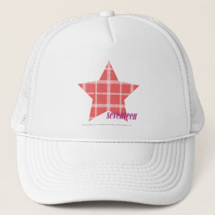 Kariertes Rosa 3 Truckerkappe