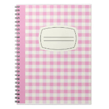Kariertes rosa Notebook