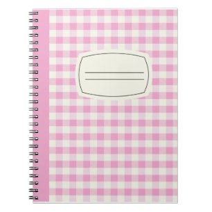 Kariertes rosa Notebook Notizblock