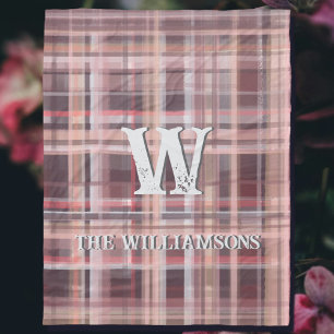 Kariertes Rot-Rot-Rot-Rot-Rosa Fleecedecke