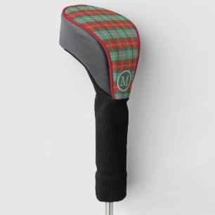 Kariertes Rot- und Grünmuster Golf Headcover