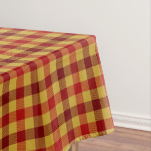 Kariertes rotes braunes, kariertes Muster aus Tart Tischdecke