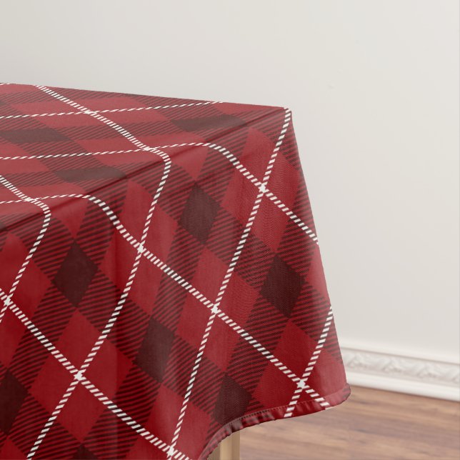 Kariertes rotes Muster Tischdecke (Beispiel)