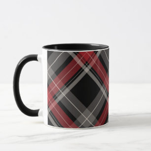 KARIERTES Rotes Schwarz Tasse