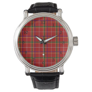 Kariertes Rotes Tartan Armbanduhr