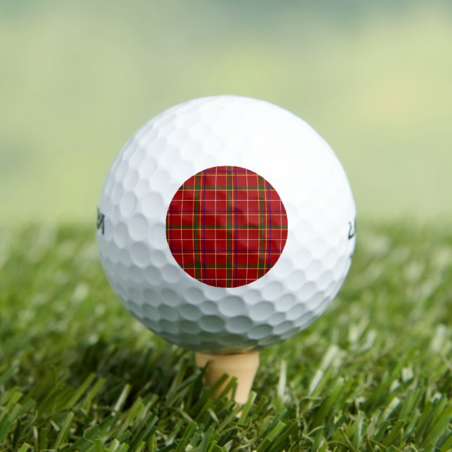 Kariertes Rotes Tartan Golfball (Insitu T-Shirt)