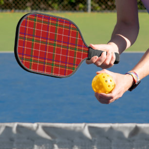 Kariertes Rotes Tartan Pickleball Schläger