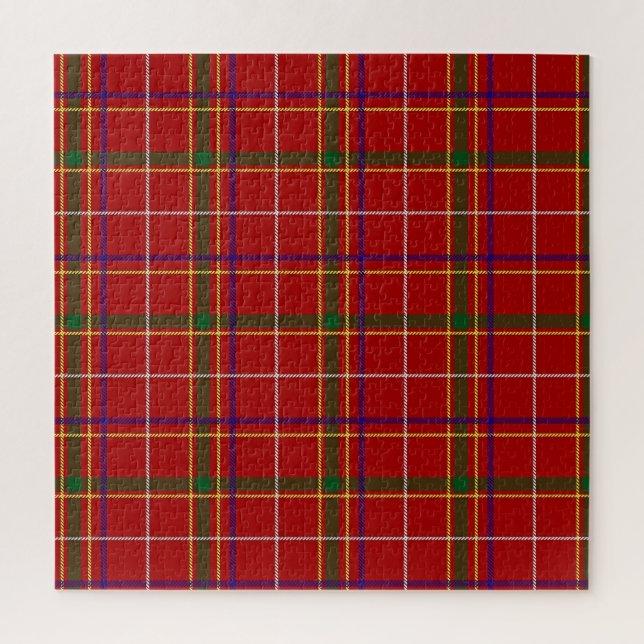 Kariertes Rotes Tartan Puzzle (Vertikal)