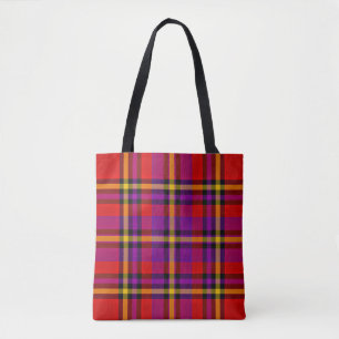 Kariertes rotes Tartan Swahili Prüfmuster-54813