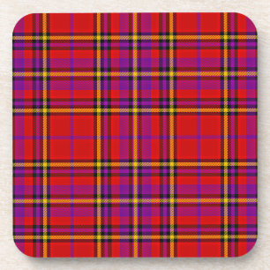 Kariertes rotes Tartan Swahili Prüfmuster-54813 Getränkeuntersetzer