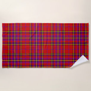 Kariertes rotes Tartan Swahili Prüfmuster-54813 Strandtuch