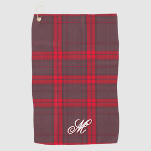 Kariertes rotes traditionelles Tartan Modern Colle Golfhandtuch