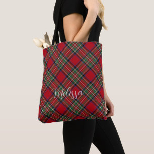 Kariertes Rotes und Grün Personalisiertes Tartan