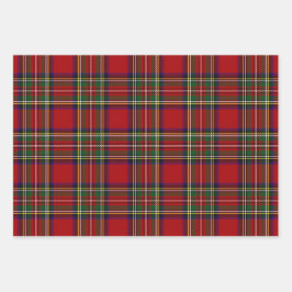 Kariertes rotes Verpackungspapier Geschenkpapier Set