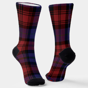 Kariertes Rustikales Tartan Rot Lila Socken