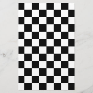 Kariertes Schwarzweiss Briefpapier
