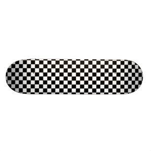 Kariertes Schwarzweiss Skateboard