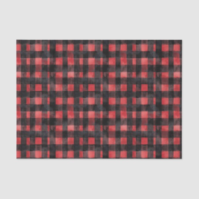 Kariertes Schwarzweißdesign Seidenpapier (Vorderseite)