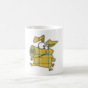 Kariertes Schwein Kaffeetasse