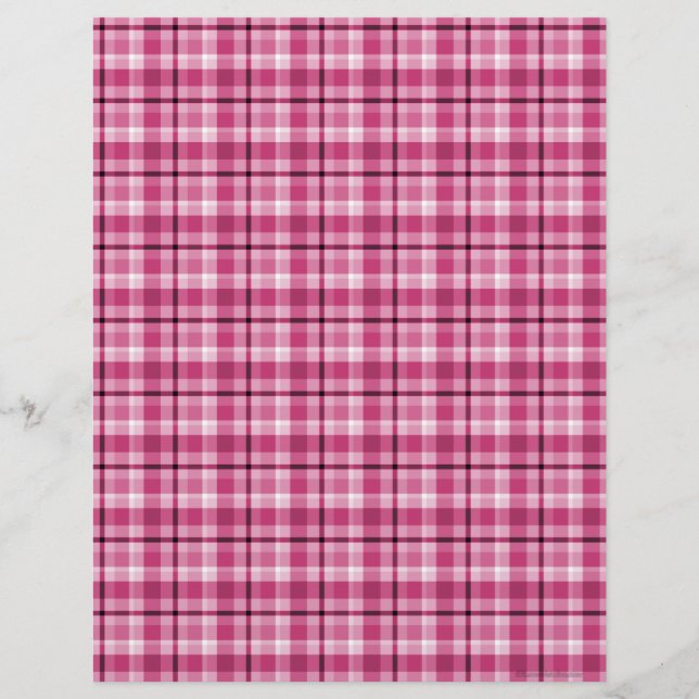 Kariertes Scrapbook, rosa (Vorderseite)