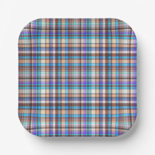 Kariertes Stoffmuster Kariert Druckmuster-57688 Pappteller