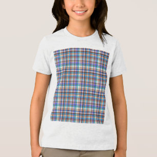 Kariertes Stoffmuster Karierter Druck Muster-57688 Tri-Blend Shirt