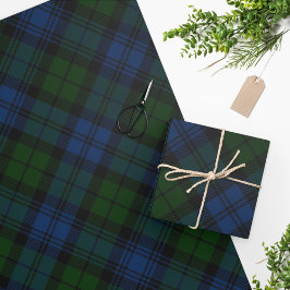 Kariertes Tartan Campbell Militärisches Grünes Mus Geschenkpapier