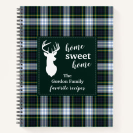 Kariertes Tartan Clan Gordon Familienferienrezepte Notizbuch