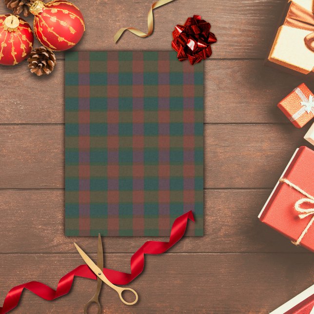 Kariertes Tartan Holiday Tissue Paper Seidenpapier (Traditional plaid/tartan Christmas tissue paper.)