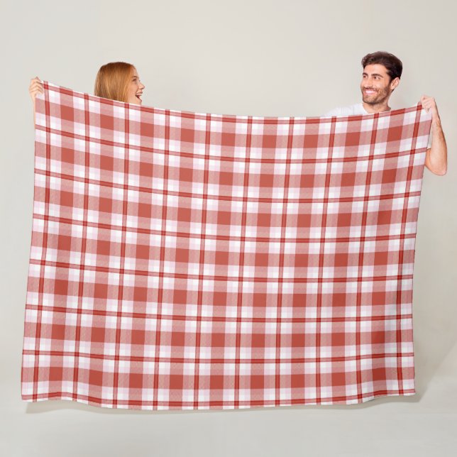 Kariertes Tartan-Muster Fleecedecke (Beispiel)