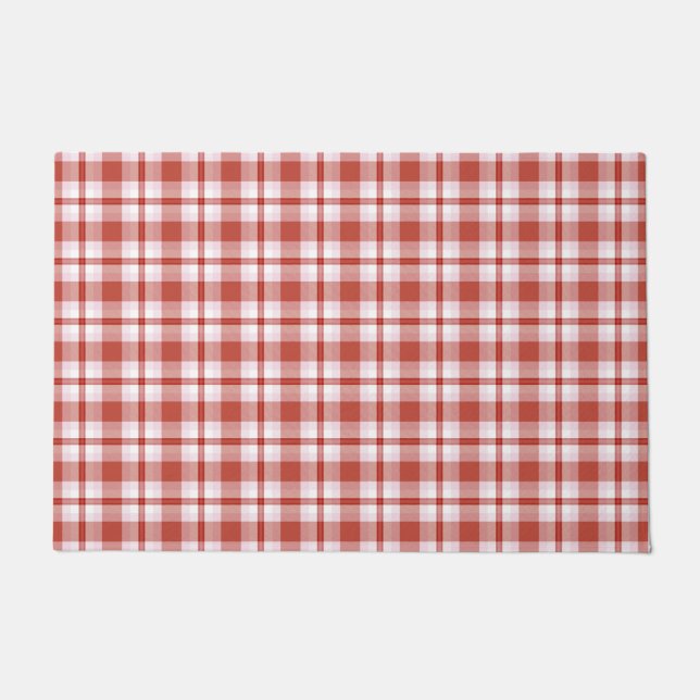 Kariertes Tartan-Muster Fußmatte (Vorderseite)