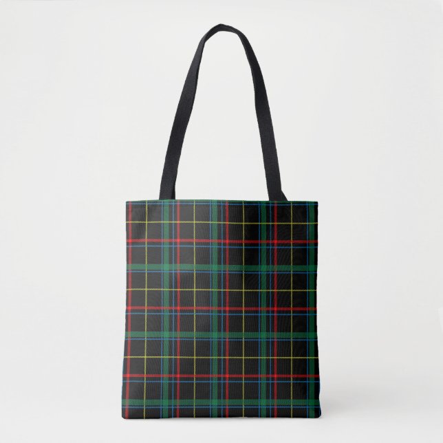 Kariertes Tartan-Muster, grün und rot, (Vorderseite)