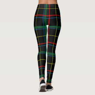 Kariertes Tartan-Muster, grün und rot, Leggings