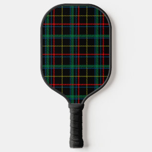 Kariertes Tartan-Muster, grün und rot, Pickleball Schläger