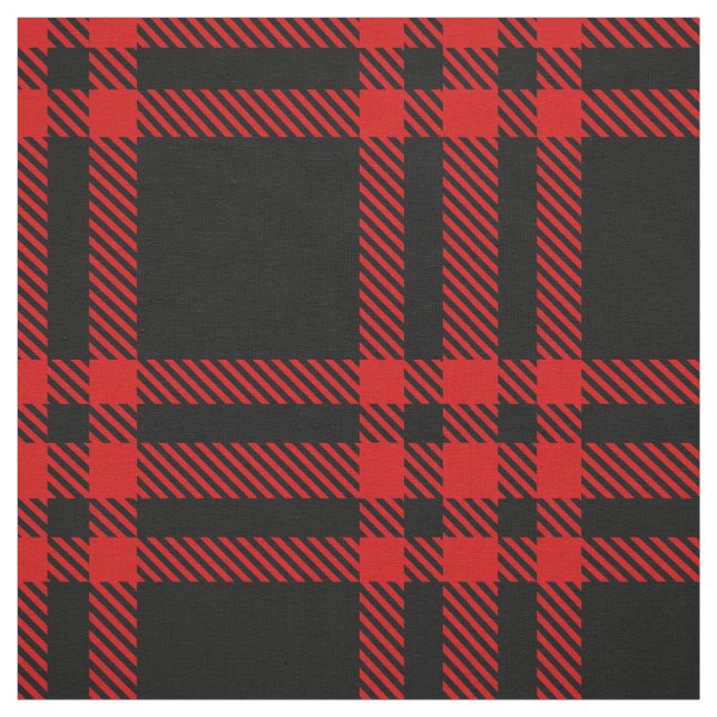 Kariertes Tartan, rot und schwarz Stoff (Muster)