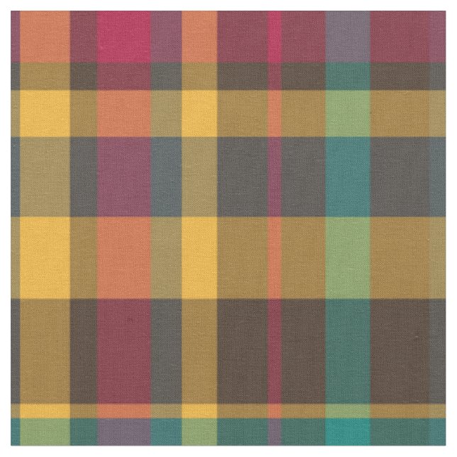 Kariertes Tartanmuster Stoff (Nahaufnahme)