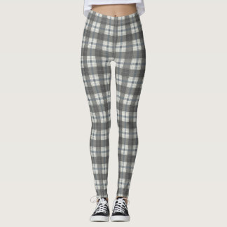 Kariertes weiches Charcoal Leggings