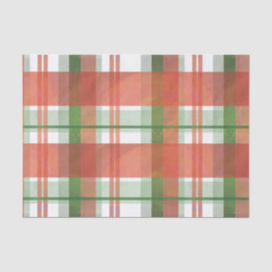 Kariertes Weihnachten Madras Seidenpapier