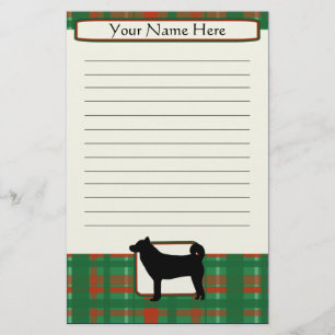 Kariertes WeihnachtenShiba Inu Briefpapier