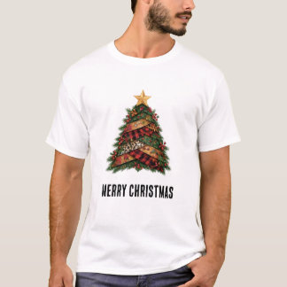 Kariertes Weihnachtsbaum-Frohe-Weihnachten-T-Shirt T-Shirt