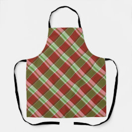 Kariertes Weihnachtsfest Red Green Tartan Schürze