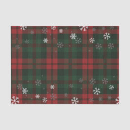 Kariertes Weihnachtsfest Snowflakes Muster Seidenpapier