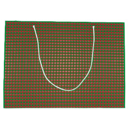Kariertes Weihnachtsmuster Große Geschenktüte
