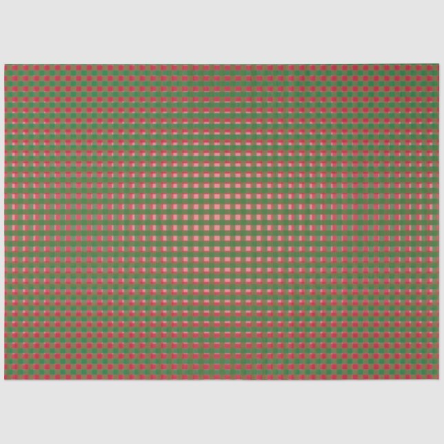 Kariertes Weihnachtsmuster Seidenpapier (Vorderseite)
