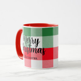 Kariertes Weißes Rotes Buffalo Tasse