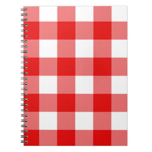 Kariertes White and Red Buffalo Notizblock