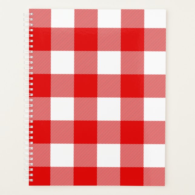 Kariertes White and Red Buffalo Planer (Vorderseite)