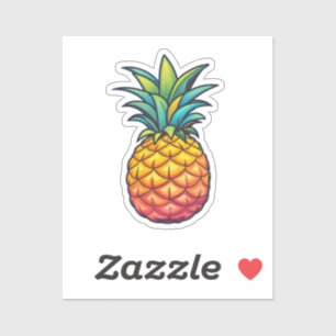 Karikatur-Ananas Aufkleber